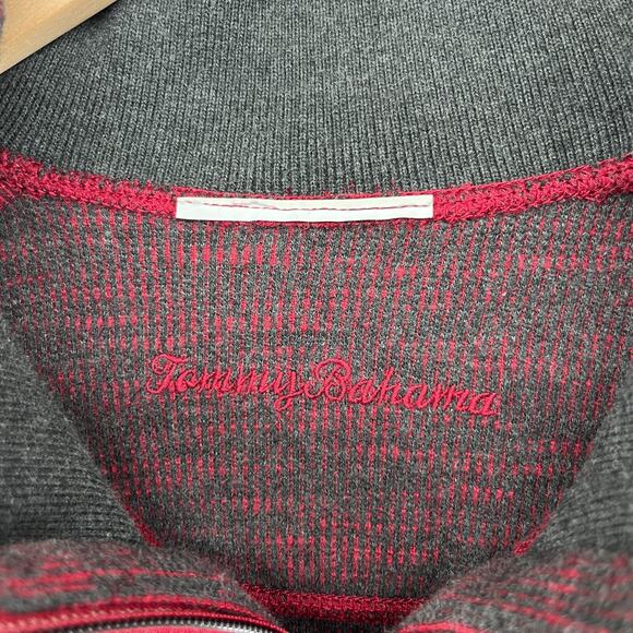 TOMMY BAHAMA Sweater Mens XL Flip Side 1/2 Zip Reversible Cotton Blend Red - Picture 4 of 16